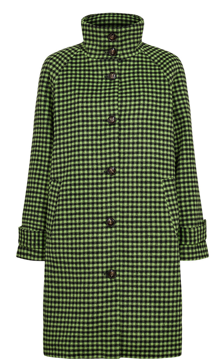 Nuliba Check Coat Jasmine Green