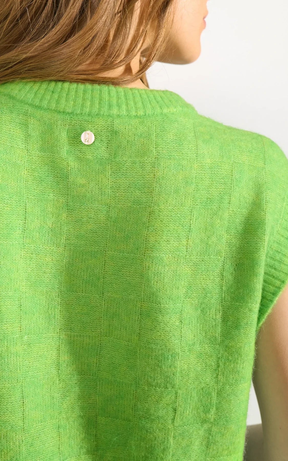 Nümph - Nuriette Check Vest Jasmine Green