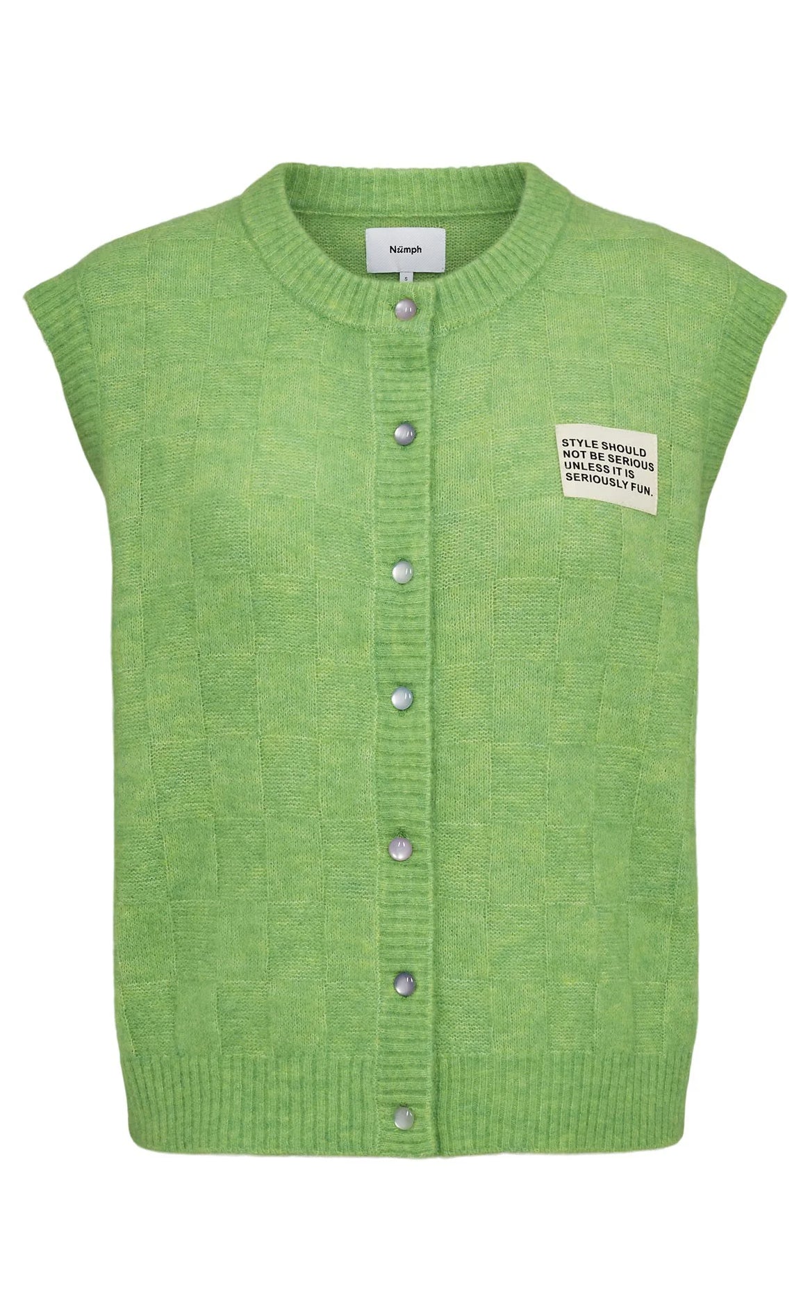 Nümph - Nuriette Check Vest Jasmine Green