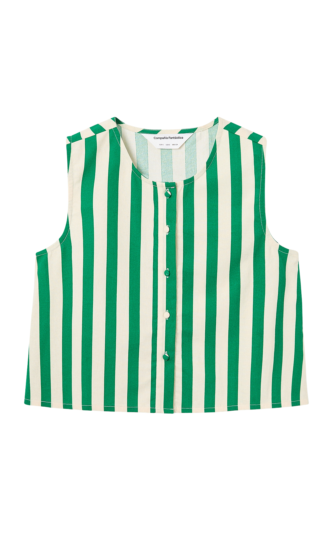 Compania Fantastica - Bamboo Green Print Top