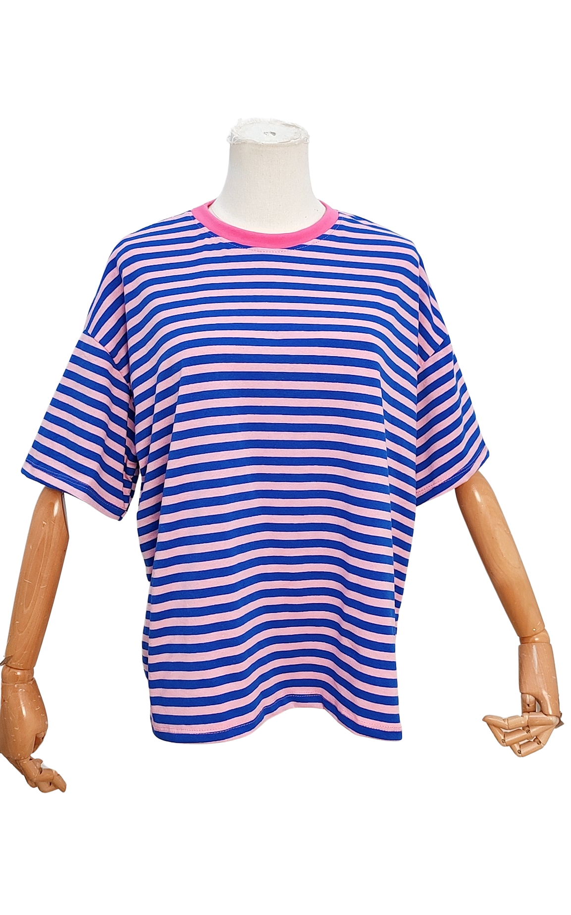 Pink & Blue T-shirt With Pink Trim