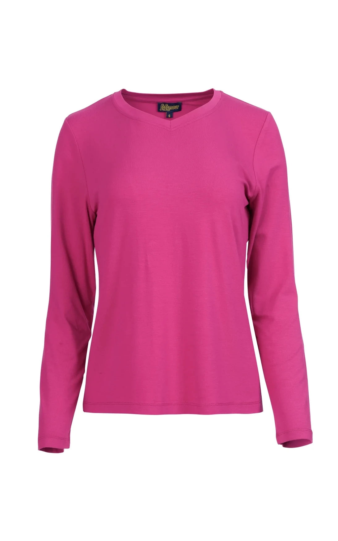 Lalamour - Vera Top LS Jersey Plain Fuchsia Red
