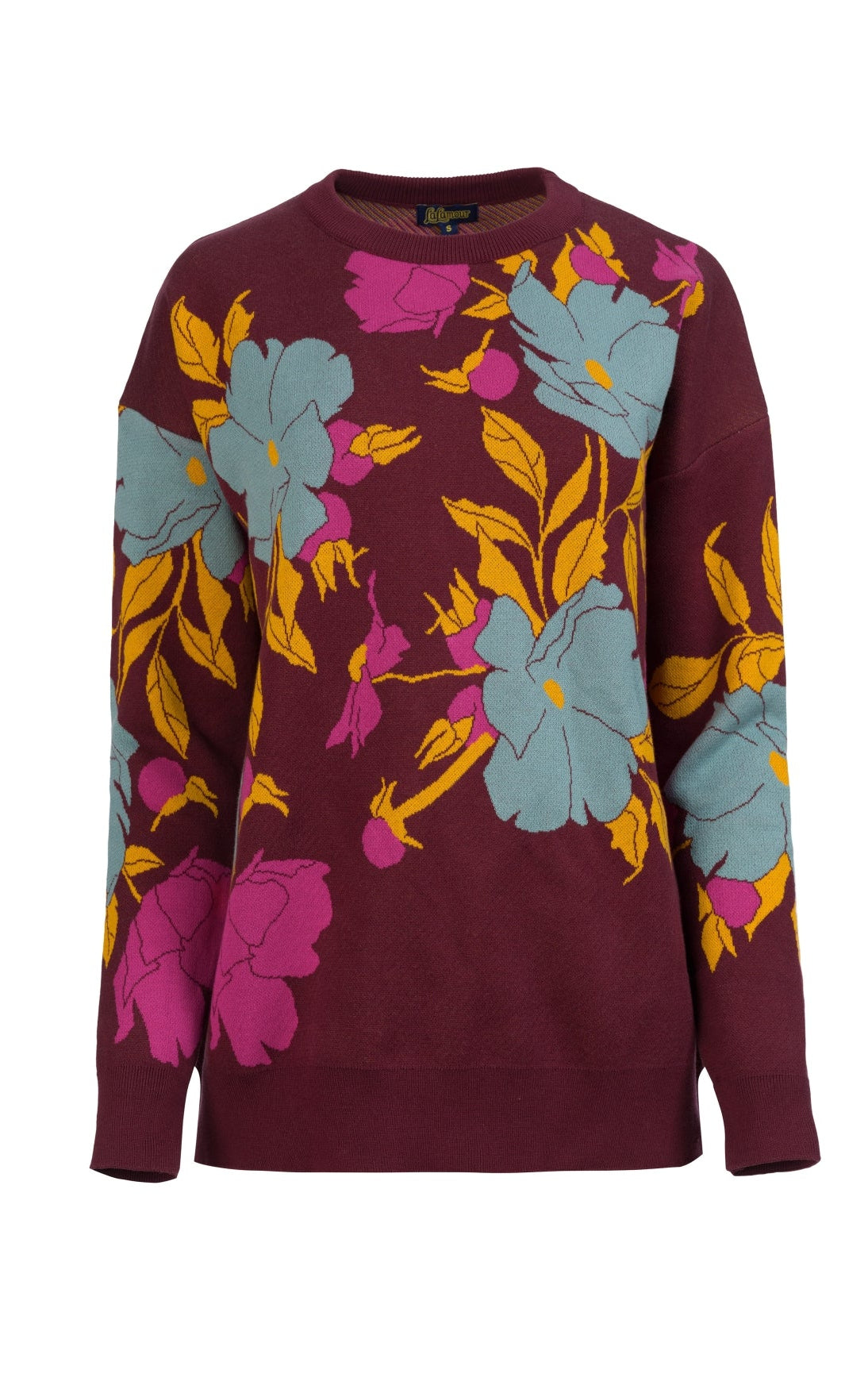 Lalamour - Sweater Big Floral Knitwear Fig