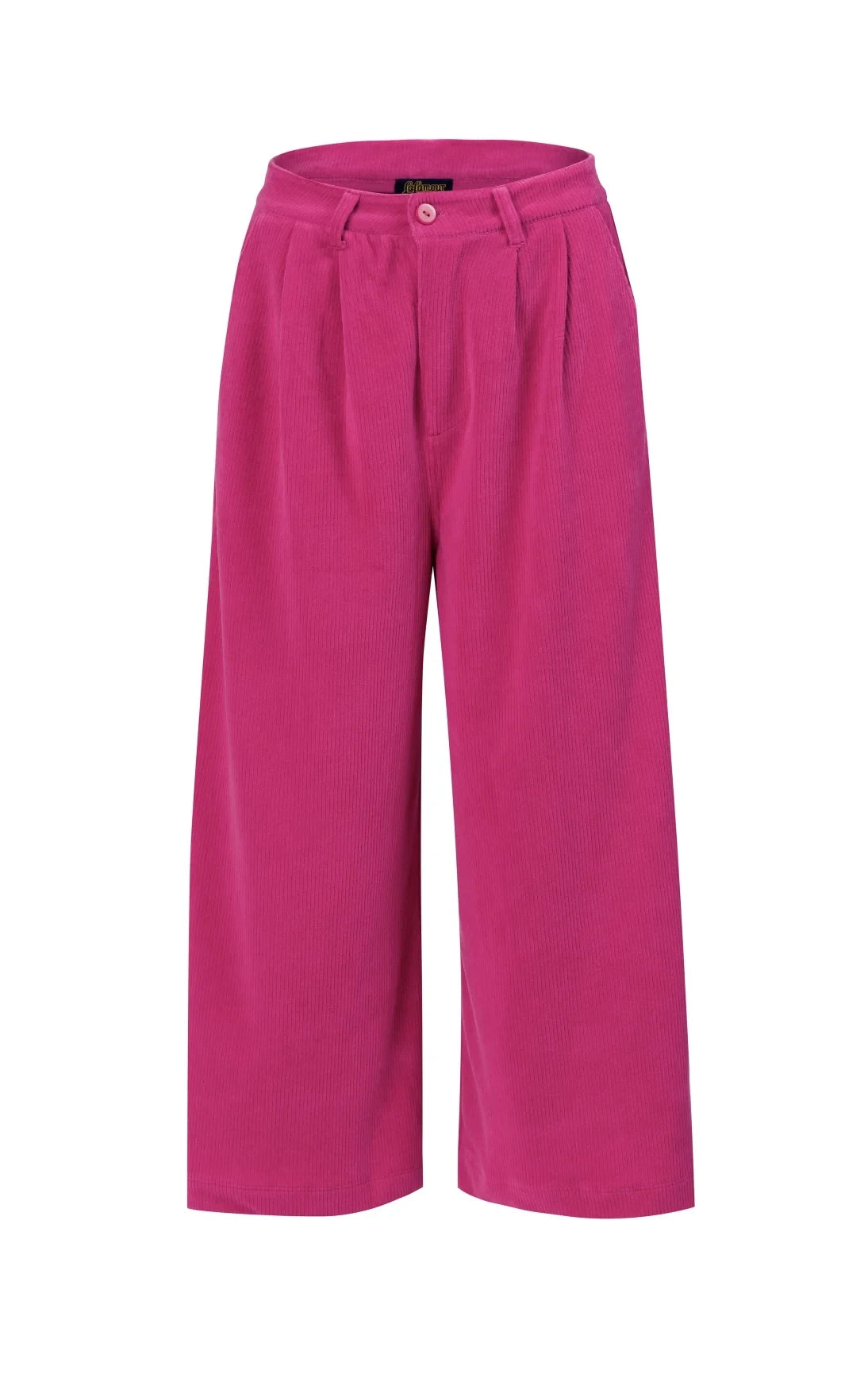 Lalamour - Lotus Trousers Rib Velour Fuchsia Red