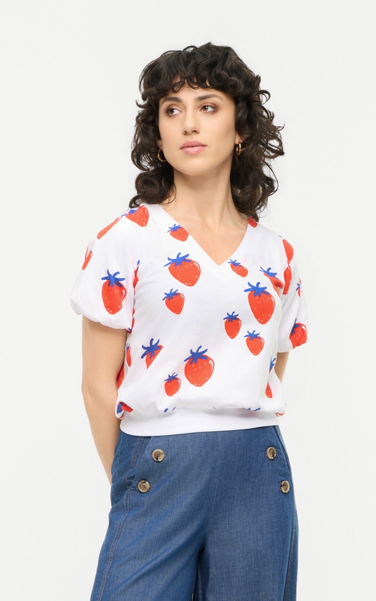 Mademoiselle YéYé - Berry Jolie Shirt Strawberry
