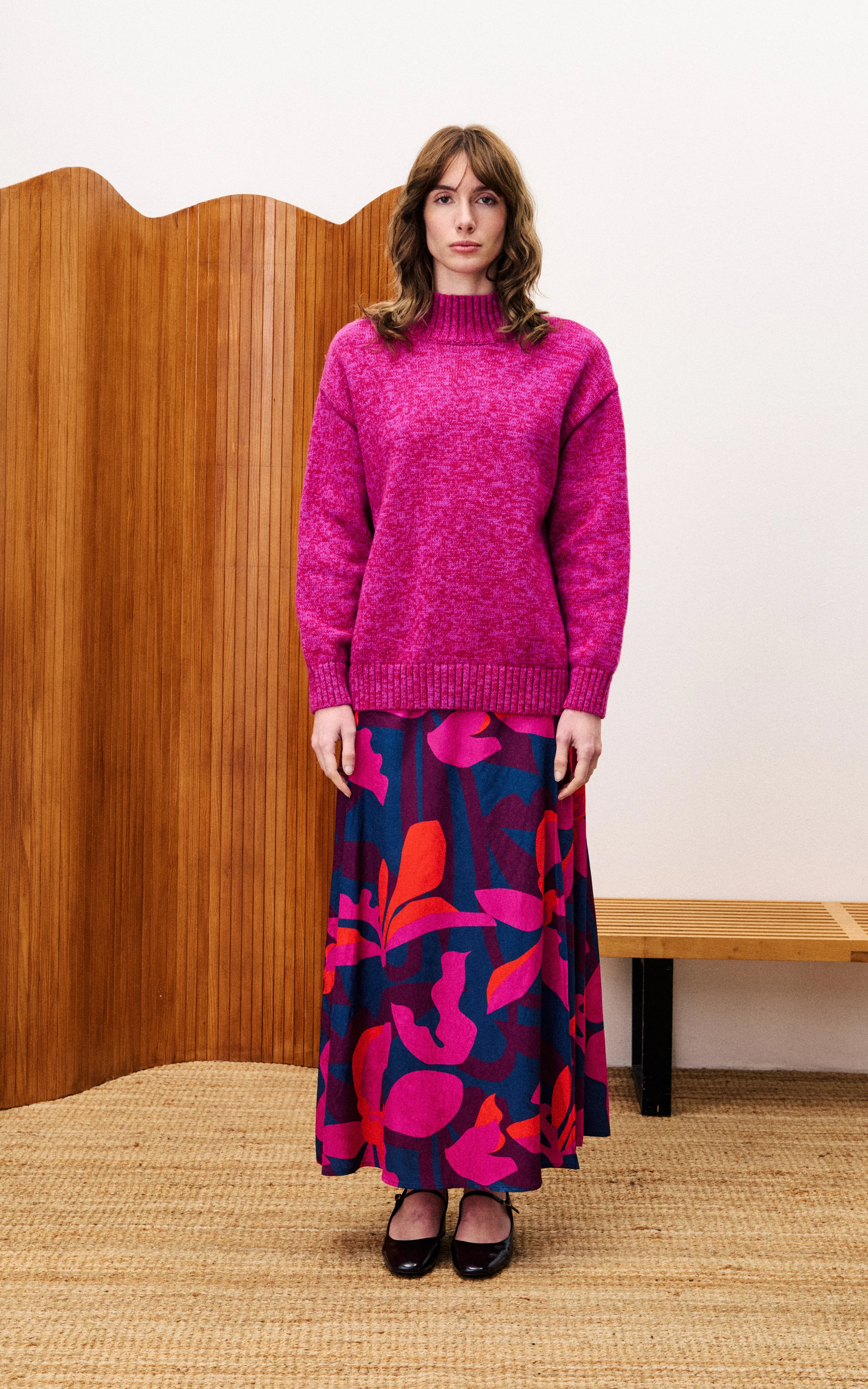 FRNCH - Burmese Geo Flowers Skirt