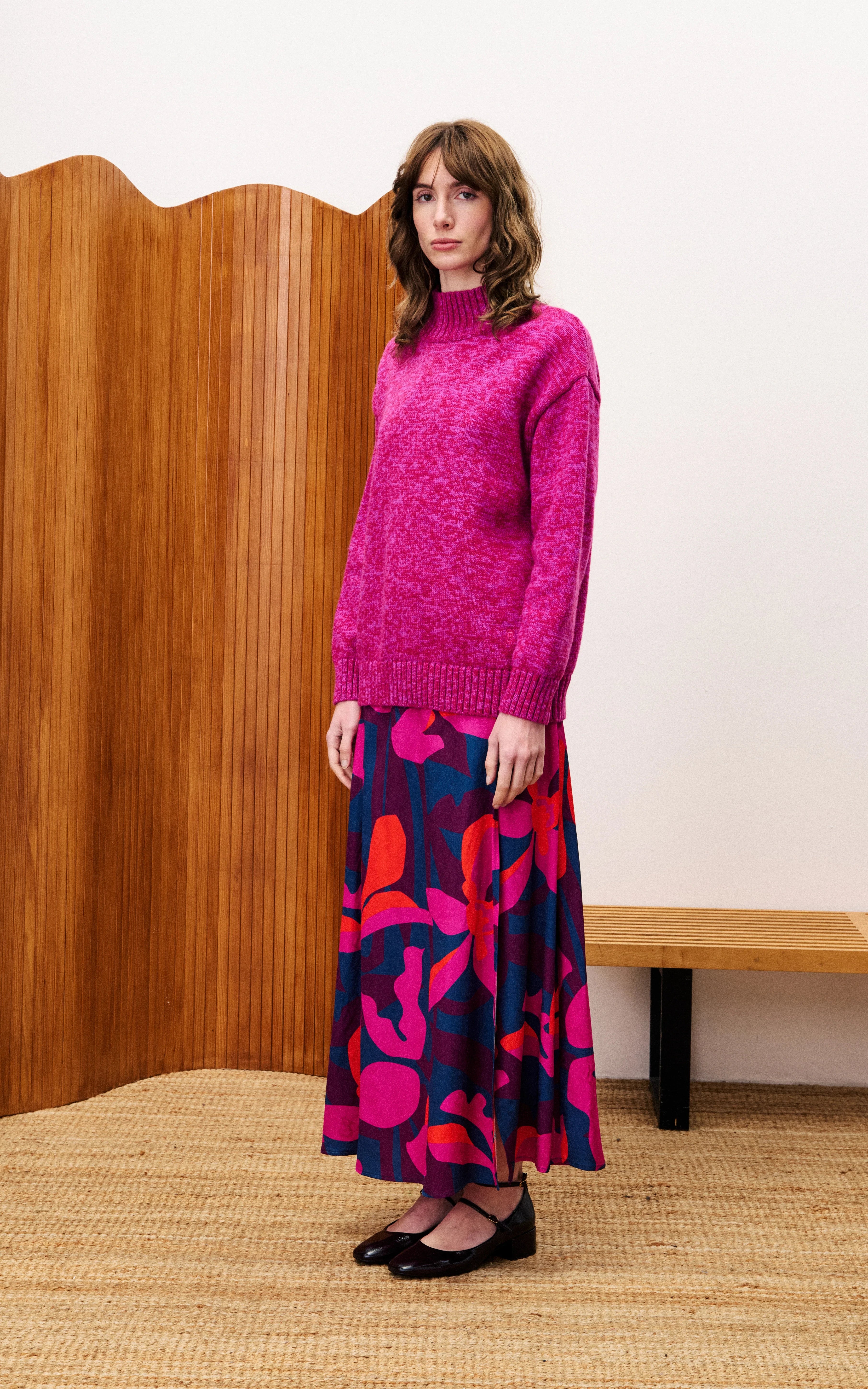 FRNCH - Burmese Geo Flowers Skirt