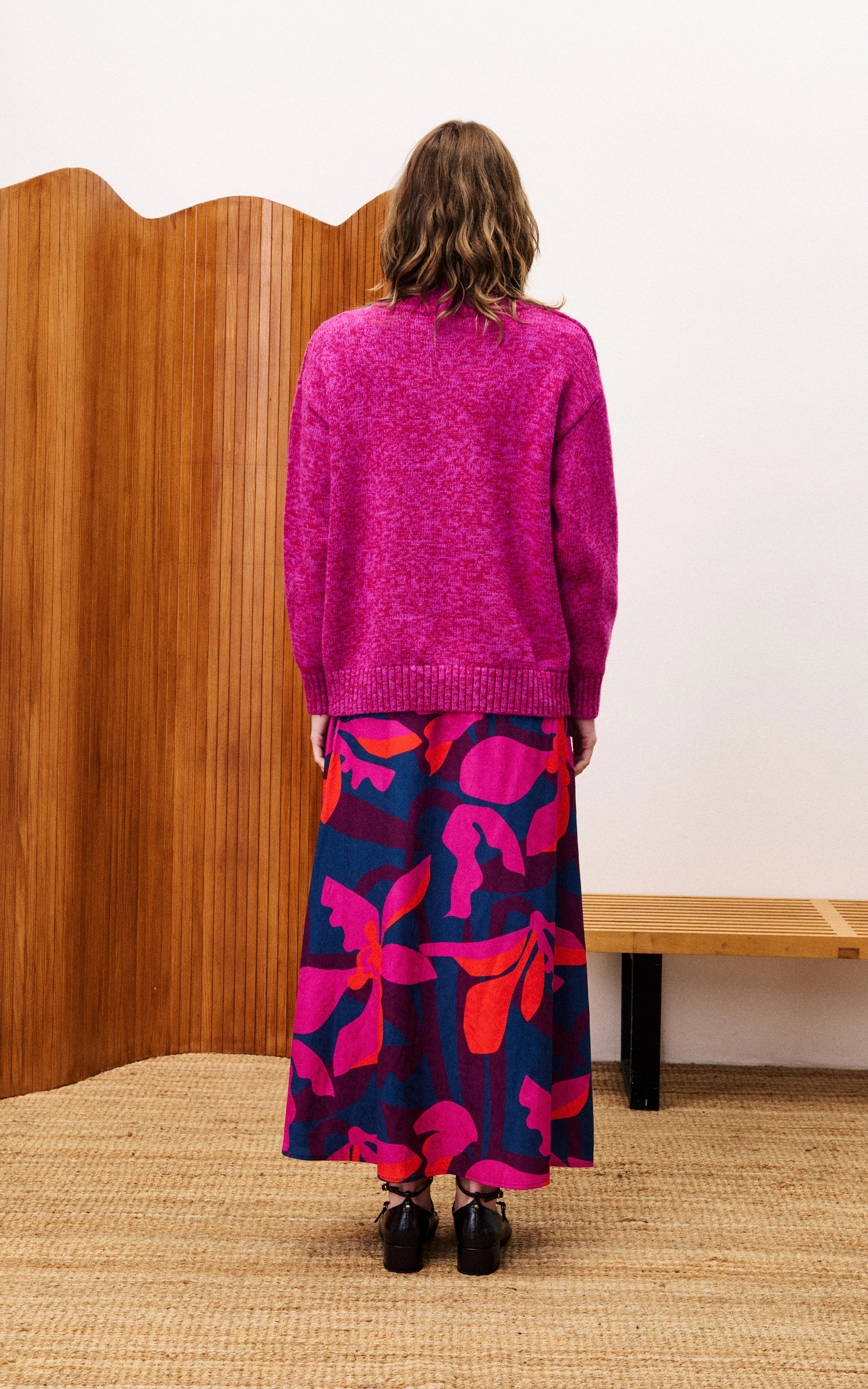 FRNCH - Burmese Geo Flowers Skirt