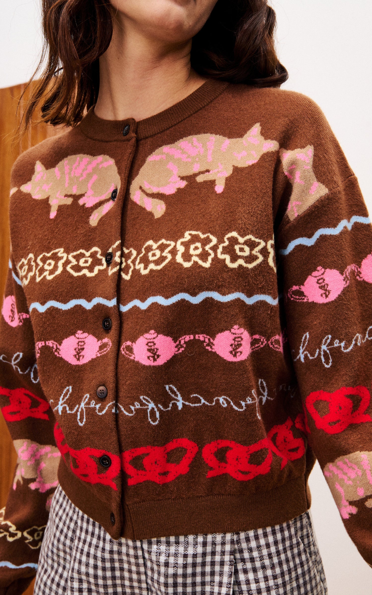 FRNCH - Abyssin Cardigan Ice Brown