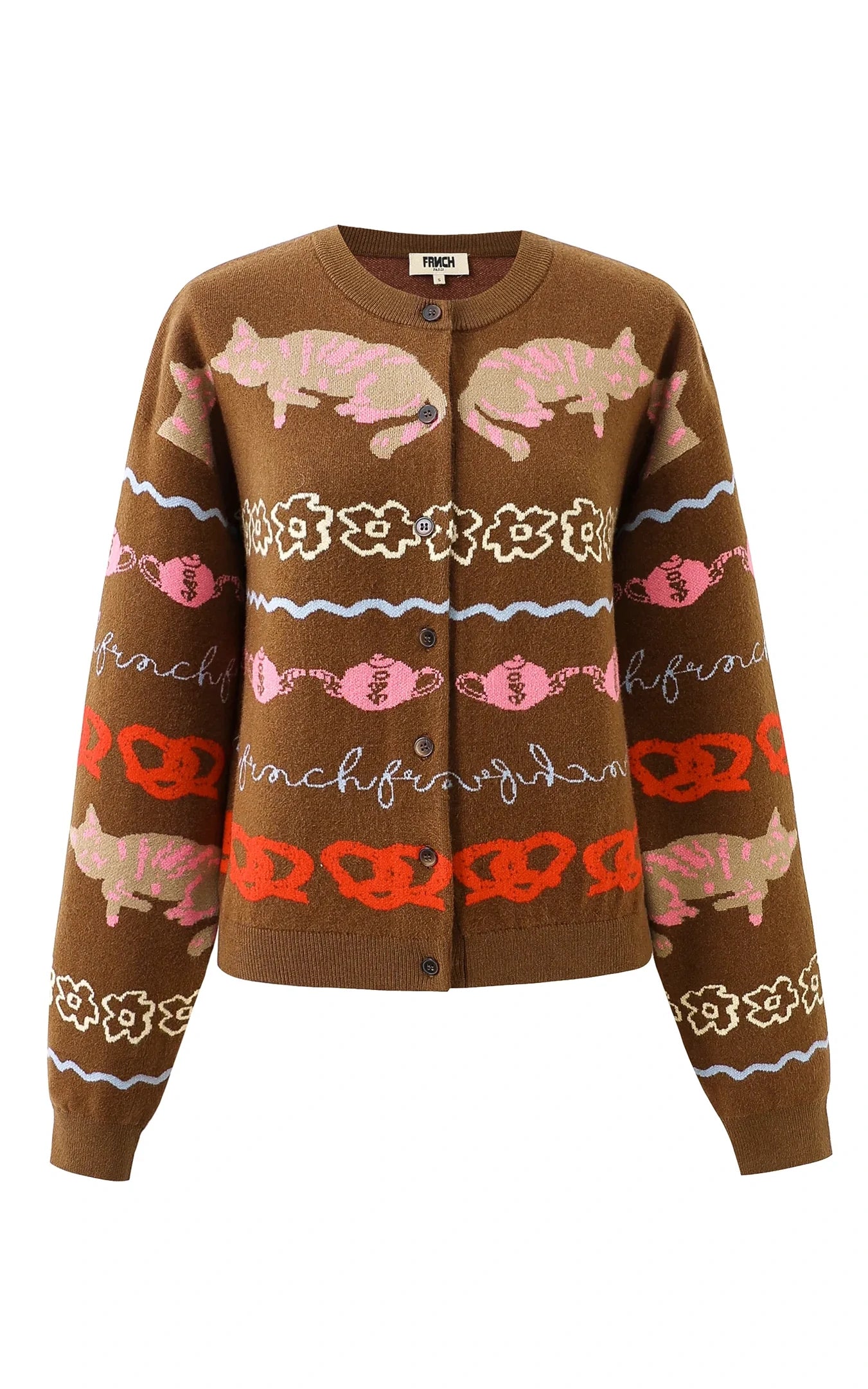 FRNCH - Abyssin Cardigan Ice Brown