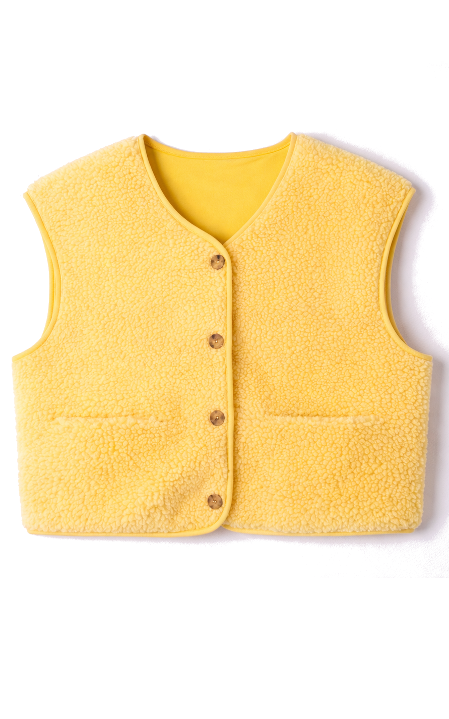 Kilky Webshop - Teddy Vest Yellow