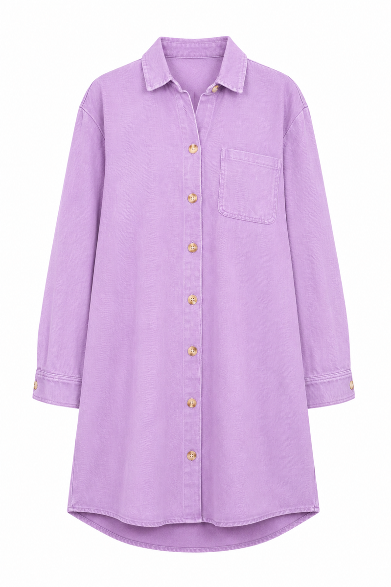 Lilac Shirt Dress