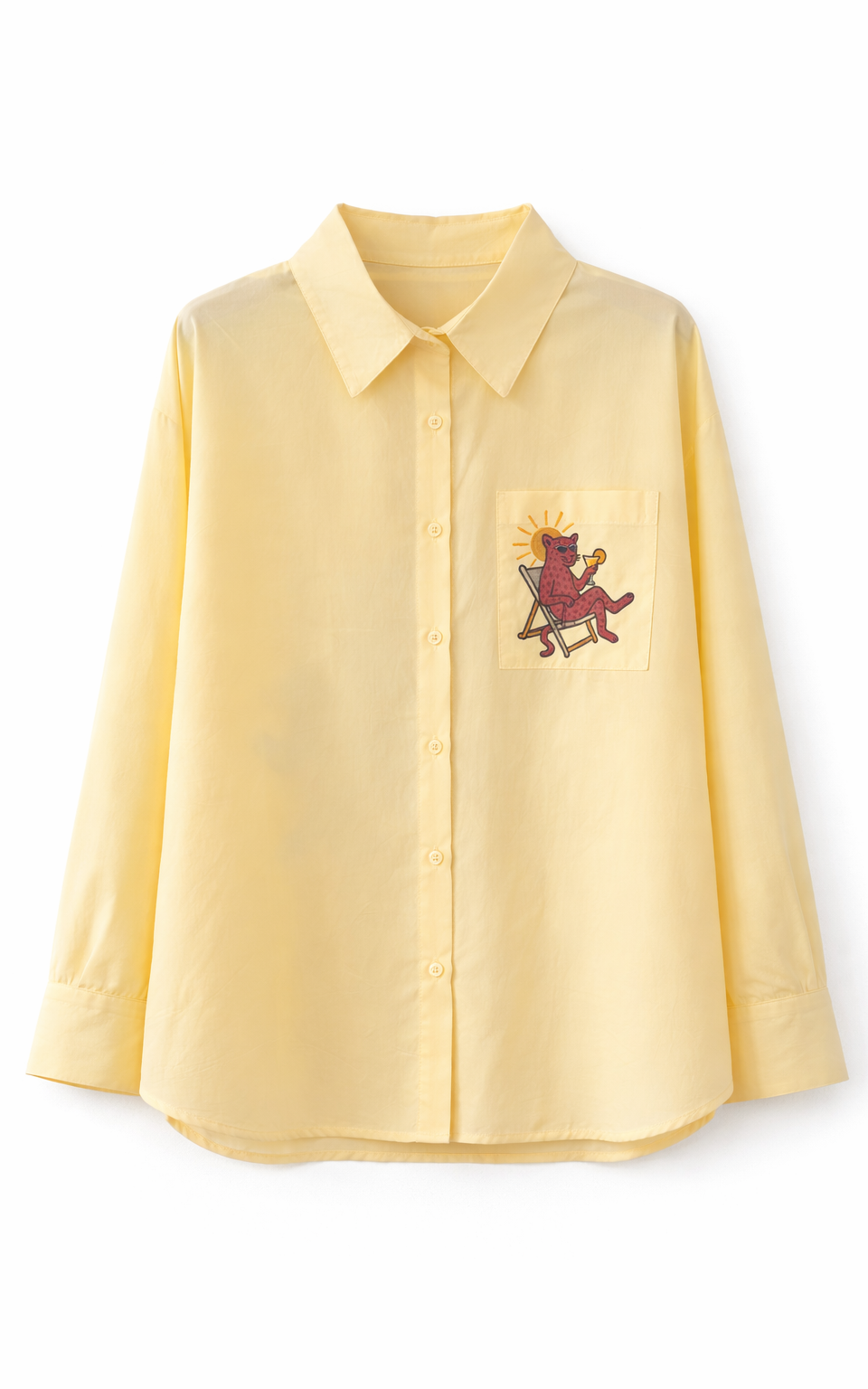 Butter Yellow Panther Blouse