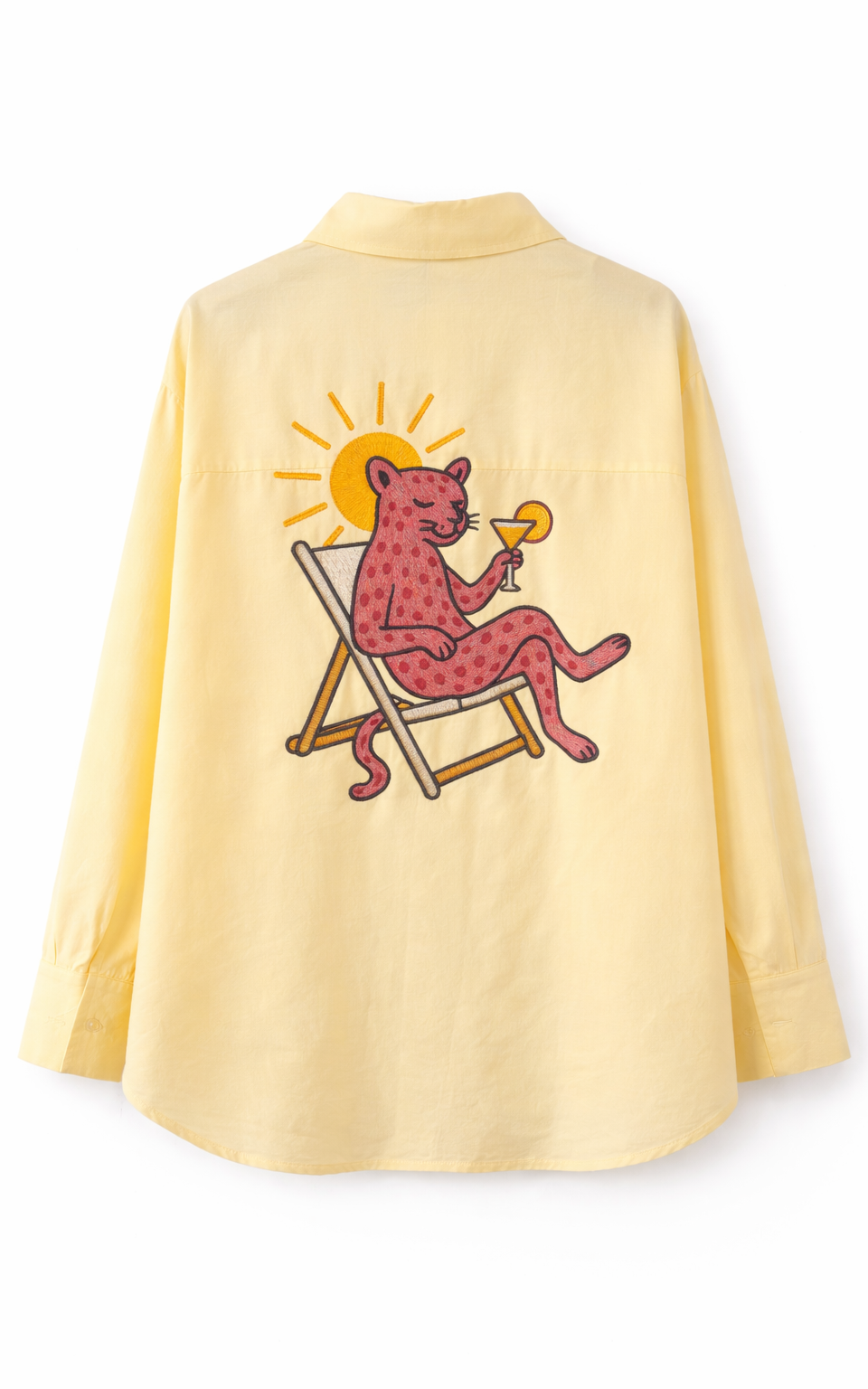 Butter Yellow Panther Blouse