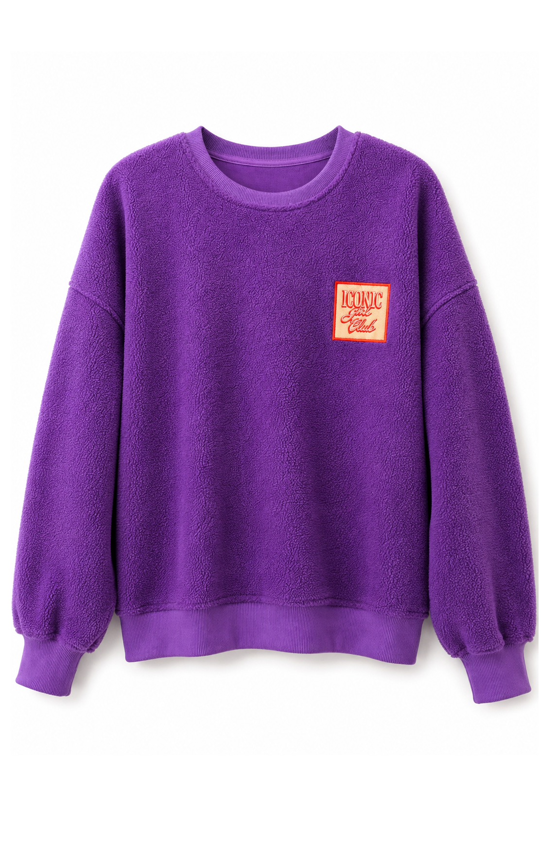 Purple Teddy Sweater Iconic Girl Club