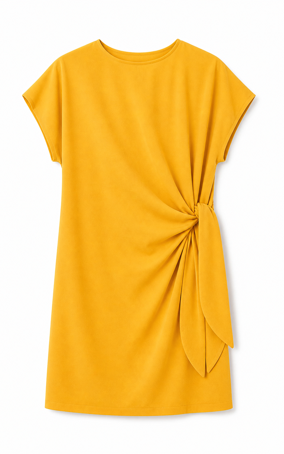 Pepaloves - Short Yellow Knotted Dress