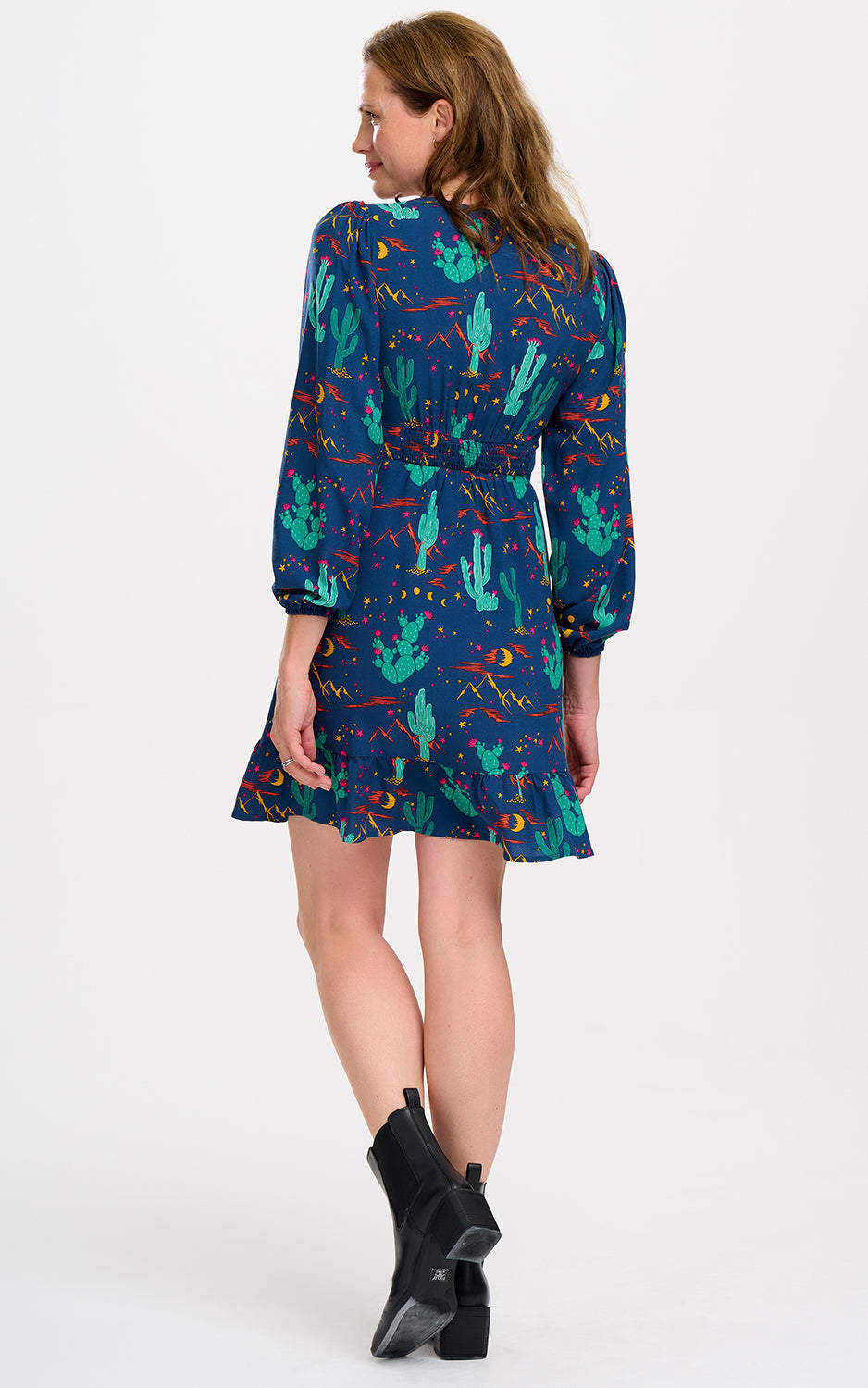 Sugarhill Brighton - Bibi Mini Tea Dress Navy Night Desert