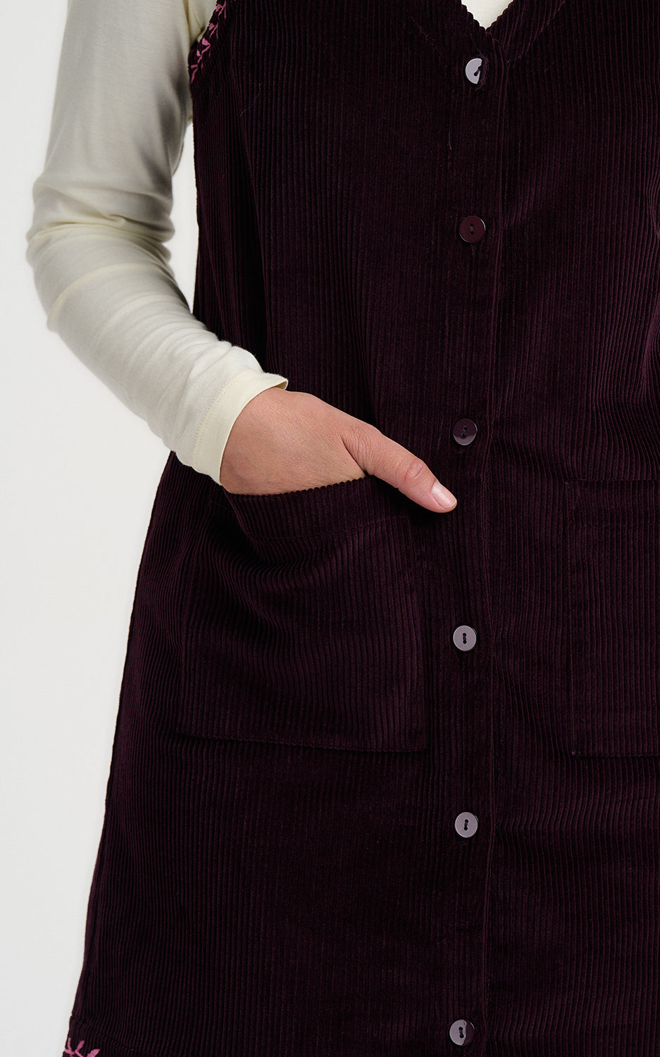 Sugarhill Brighton - Vera Cord Tunic Dress Dark Plum