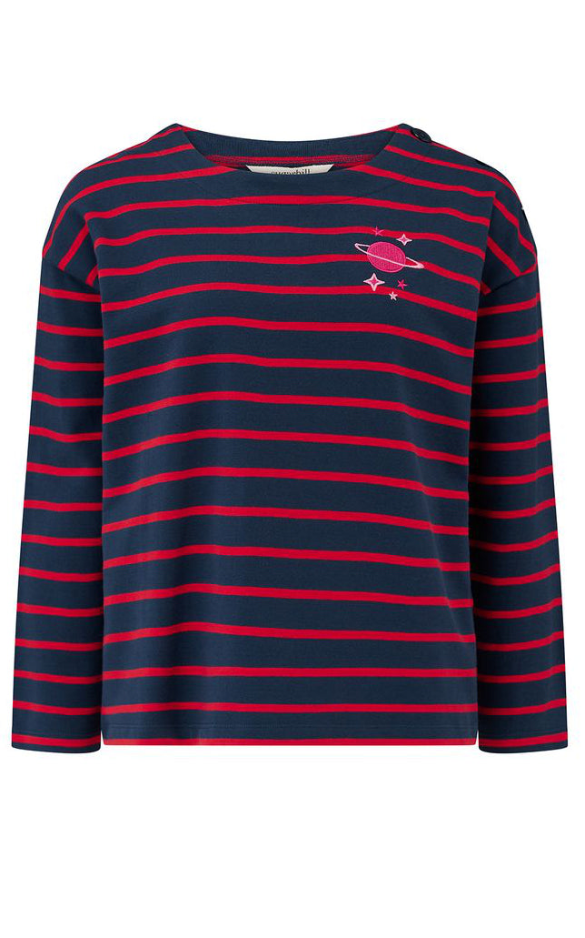 Sugarhill Brighton - Celine Breton Top Navy Red Planet