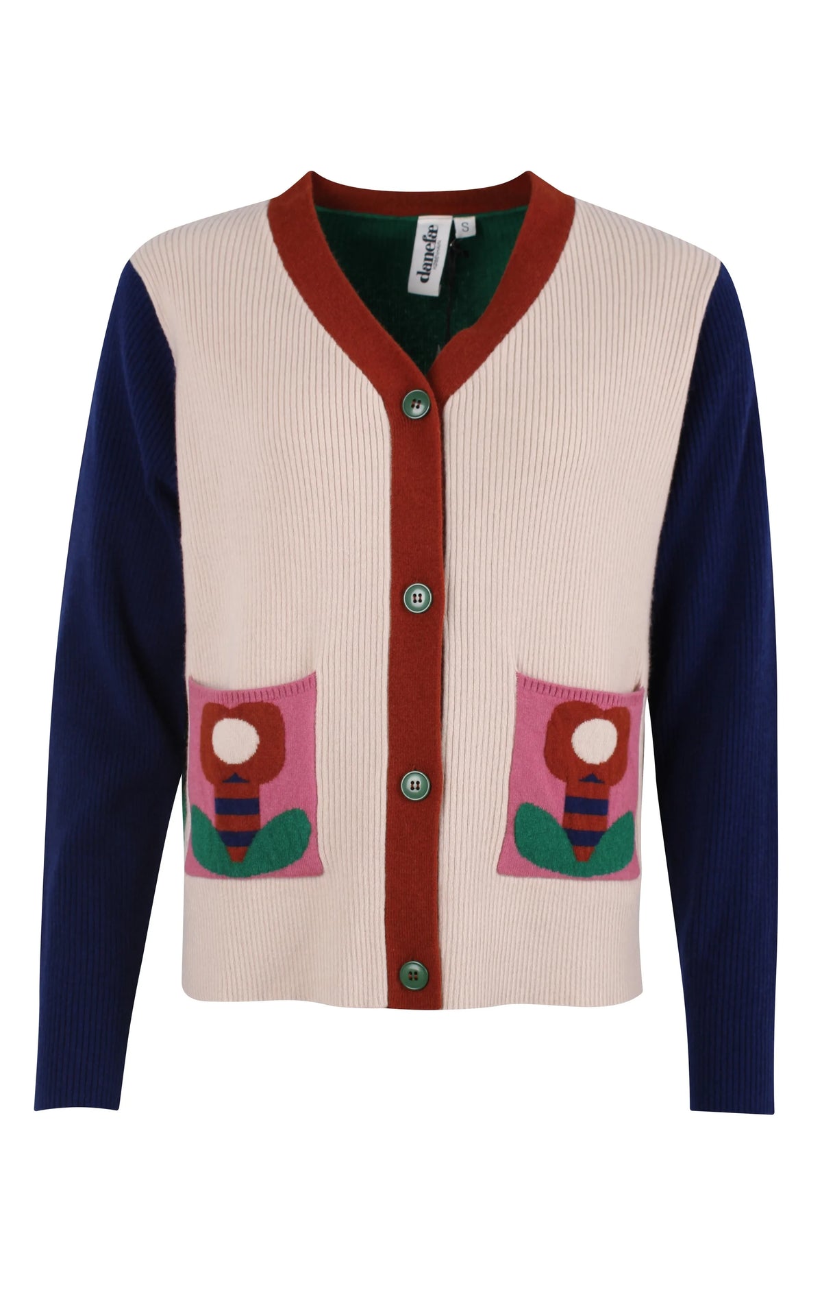Danefae - Danehilda Merino Wool Rib Cardigan Multi