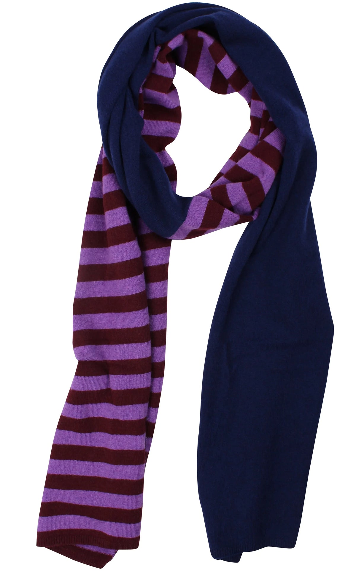 Danebundle-up Scarf Dark Wine Deep Blue Purple