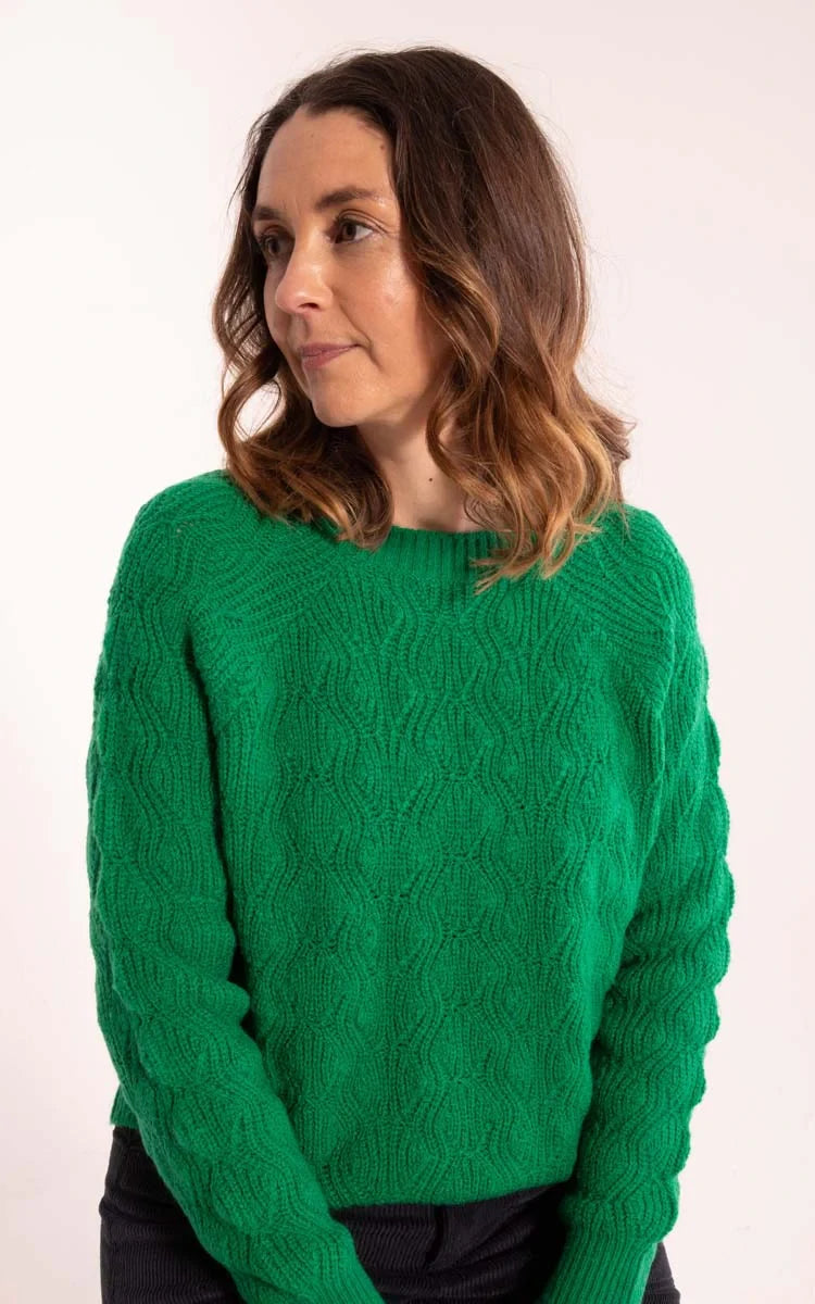 Danefae - Denebirdie Wool Sweater Grass Green