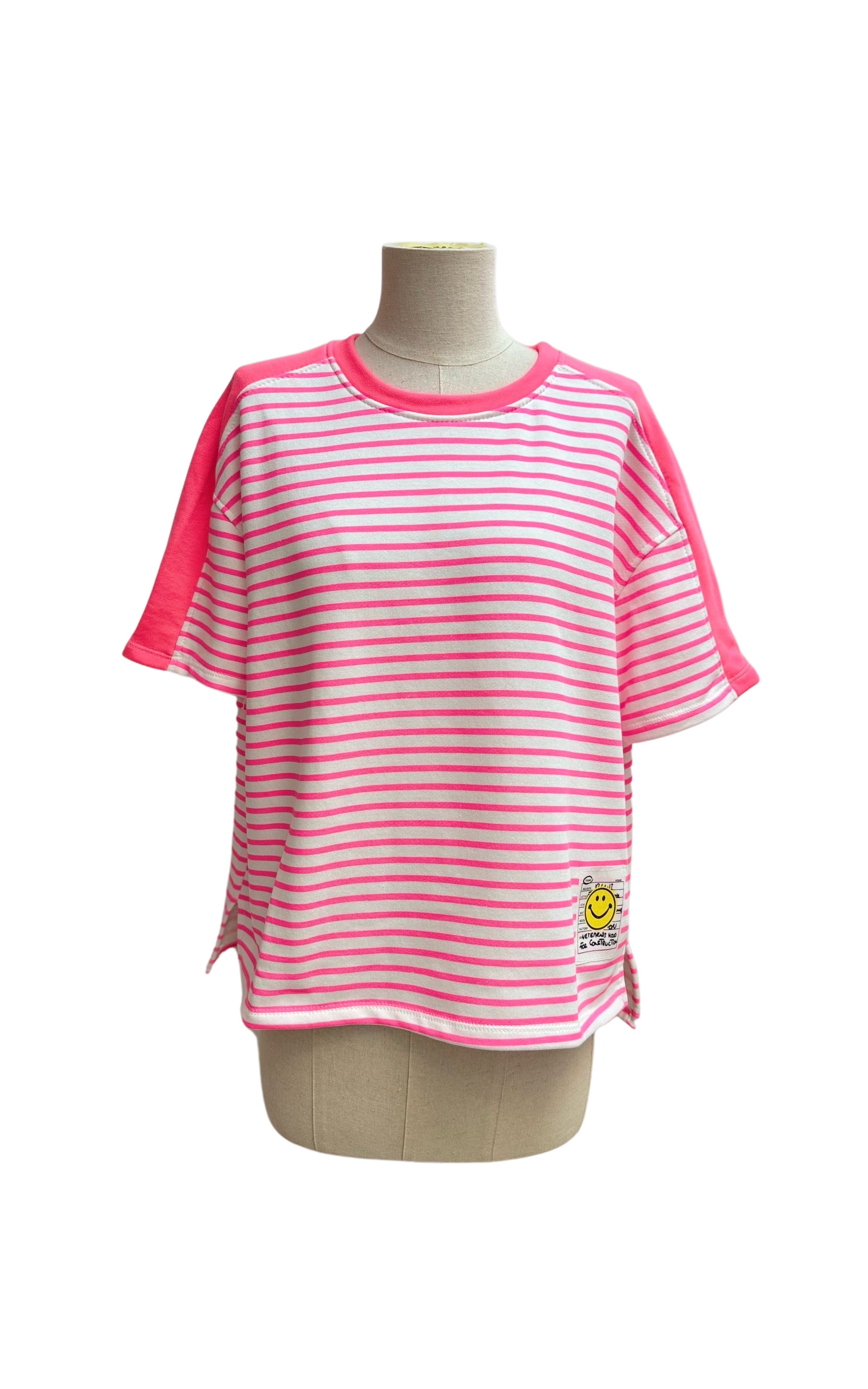 T-shirt Smiley Fluo Roze