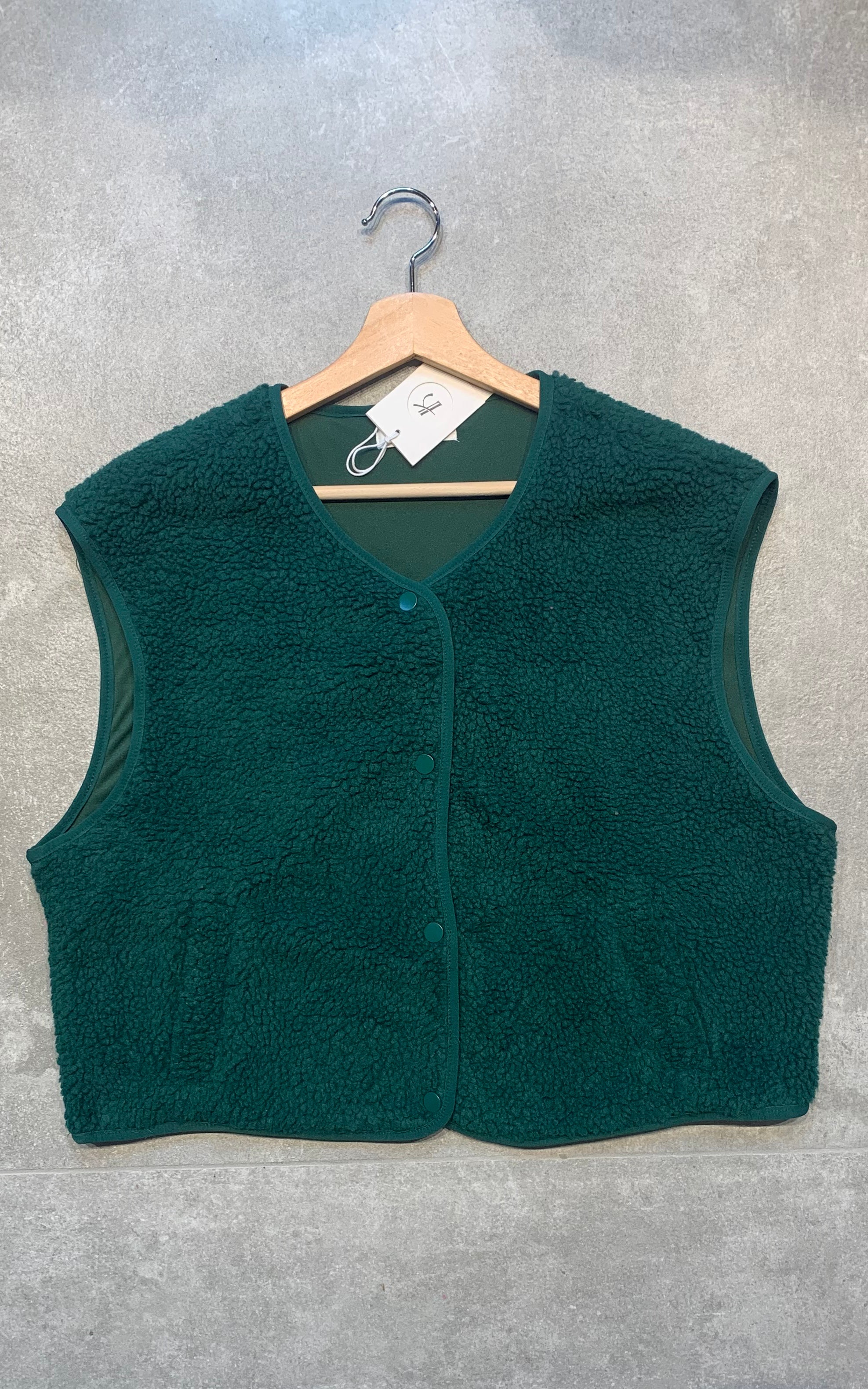 Groene Teddy Vest