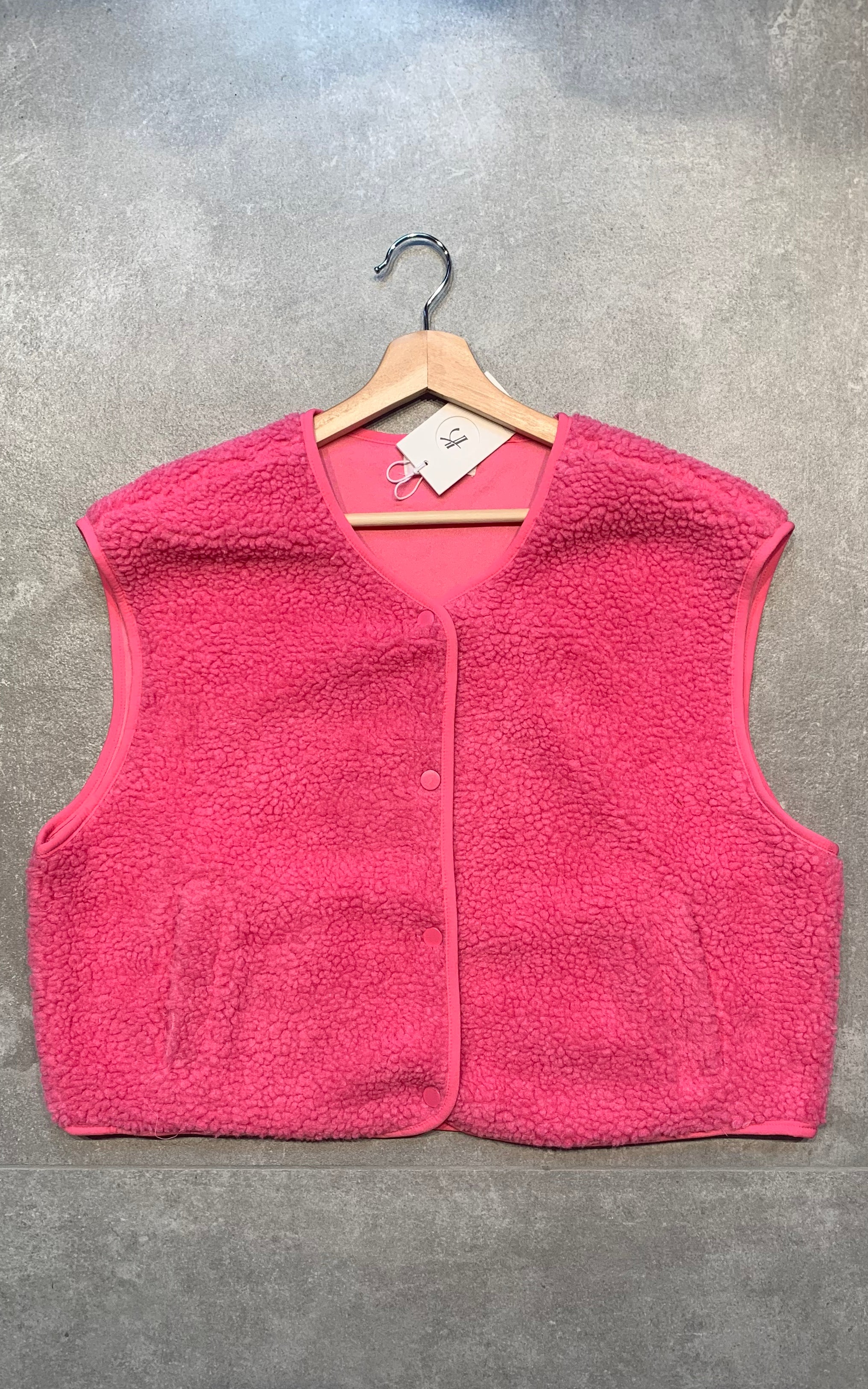 Roze Teddy Vest