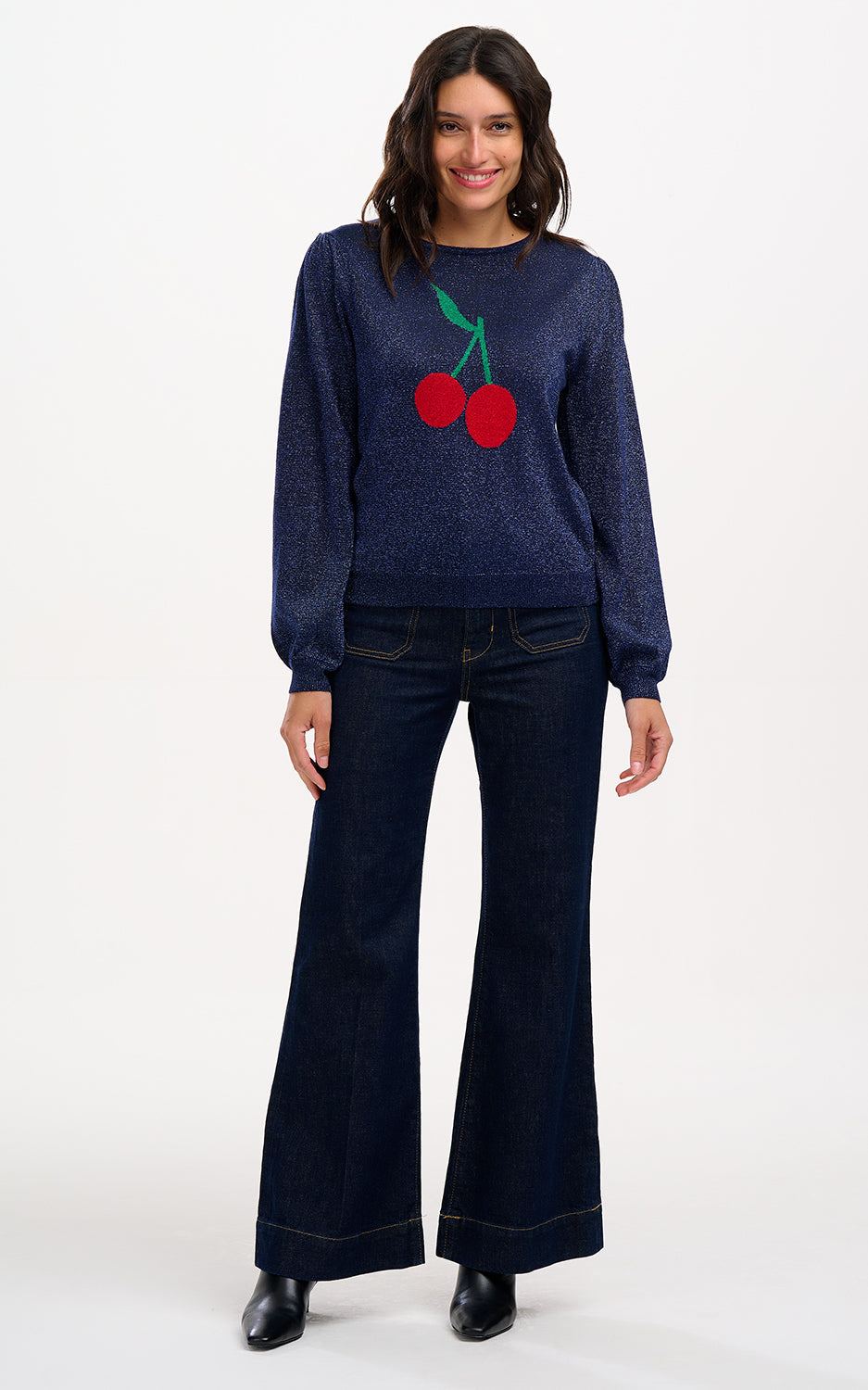 Sugarhill Brighton - Tiff Jumper Navy Cherry Good