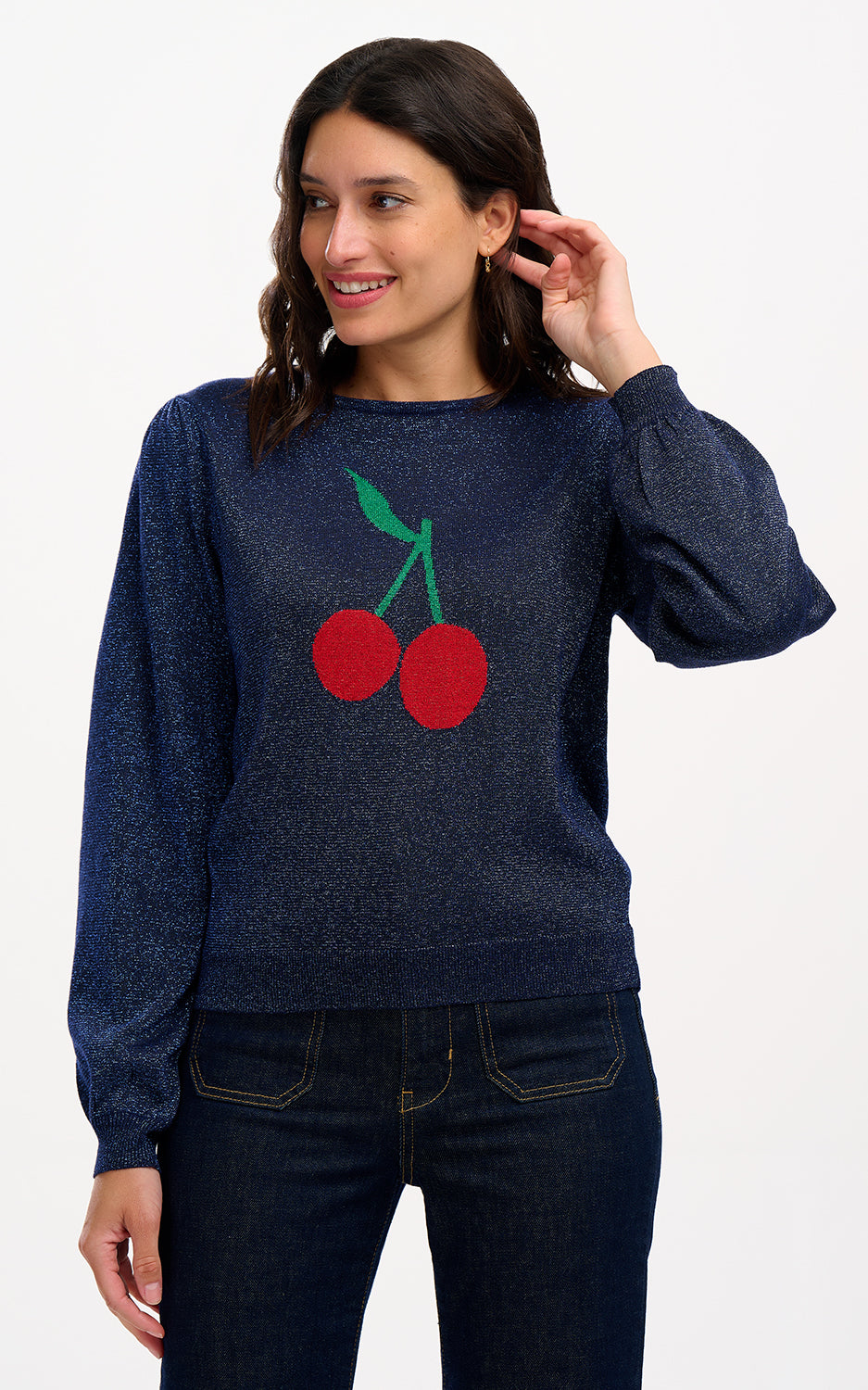 Sugarhill Brighton - Tiff Jumper Navy Cherry Good