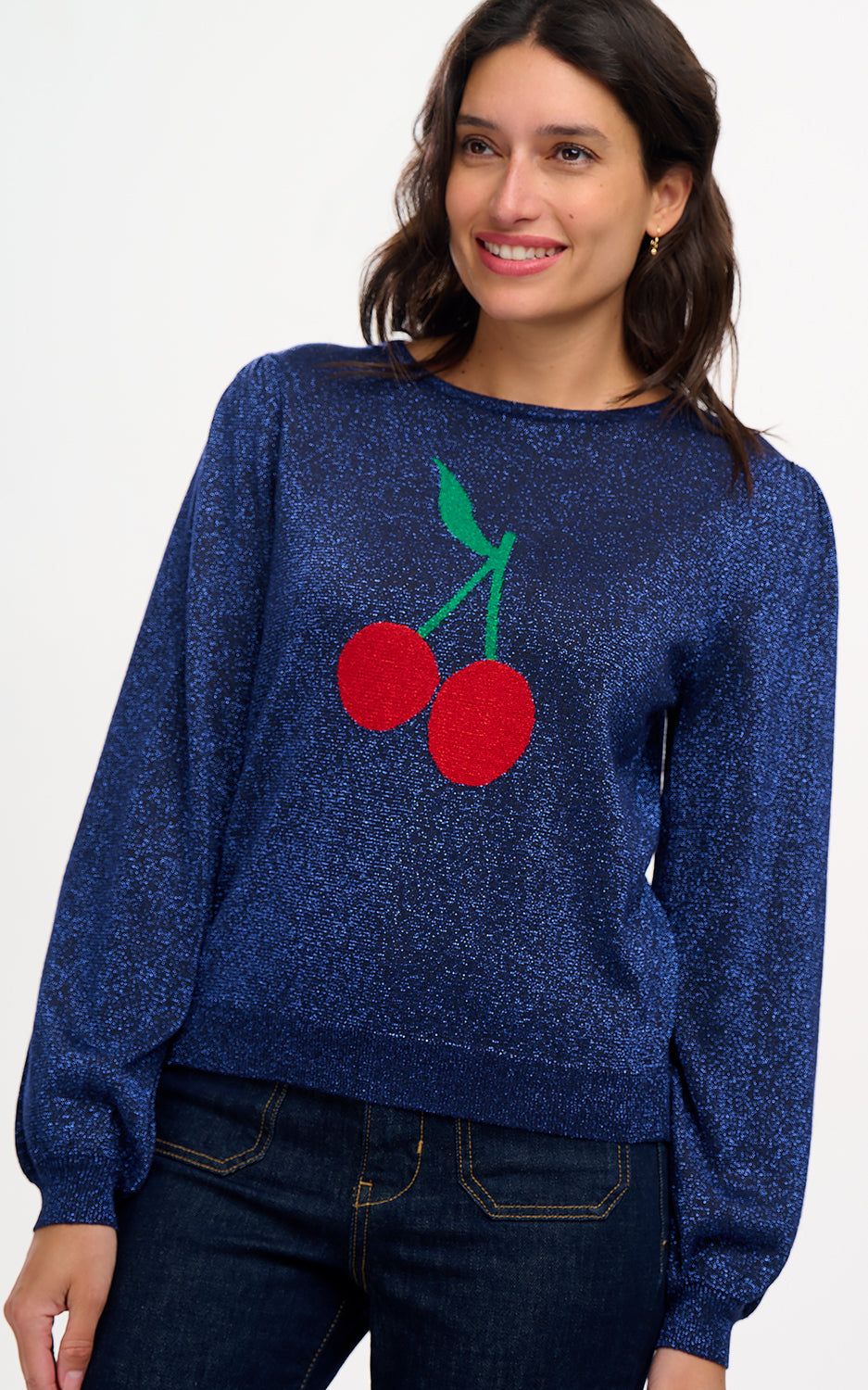 Sugarhill Brighton - Tiff Jumper Navy Cherry Good