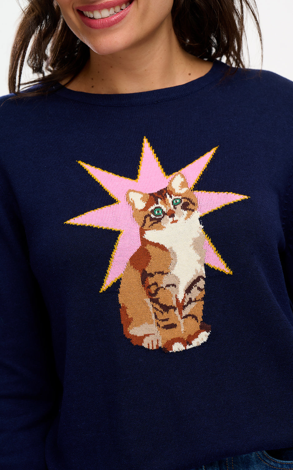 Sugarhill Brighton - Rita Jumper Navy Star Cat