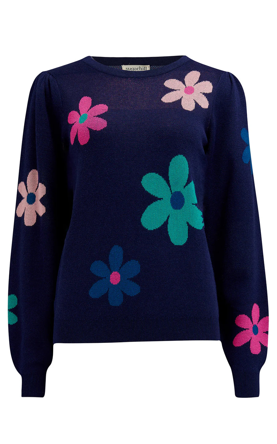 Sugarhill Brighton - Madeline Jumper Navy Garden Flowers