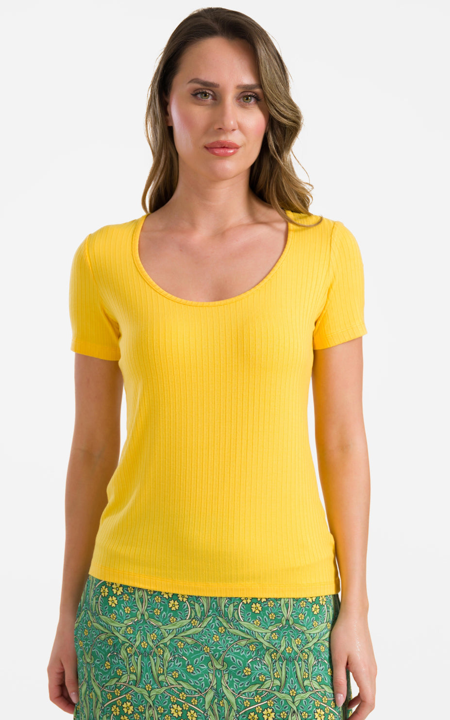 Lalamour - Ella T-shirt Short Sleeve Rib Yellow
