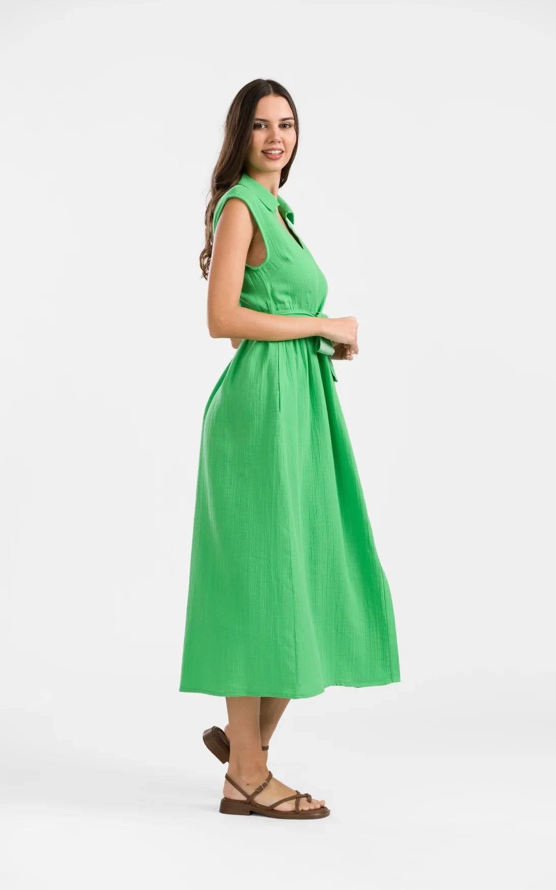 Lalamour - Nikki Dress Crinkle Green