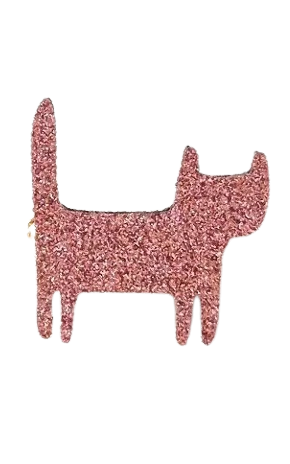 Brooch Standing Cat Pink