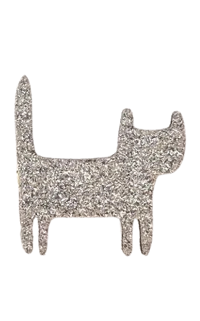 Brooch Standing Cat Silver