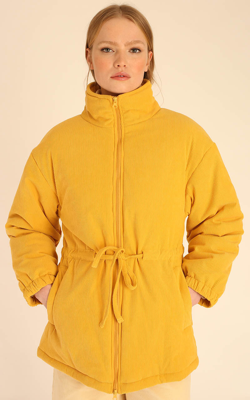Pepaloves - Corduroy jas met rits geel