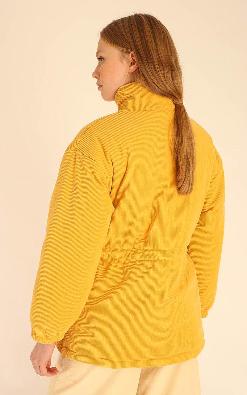 Pepaloves - Corduroy jas met rits geel