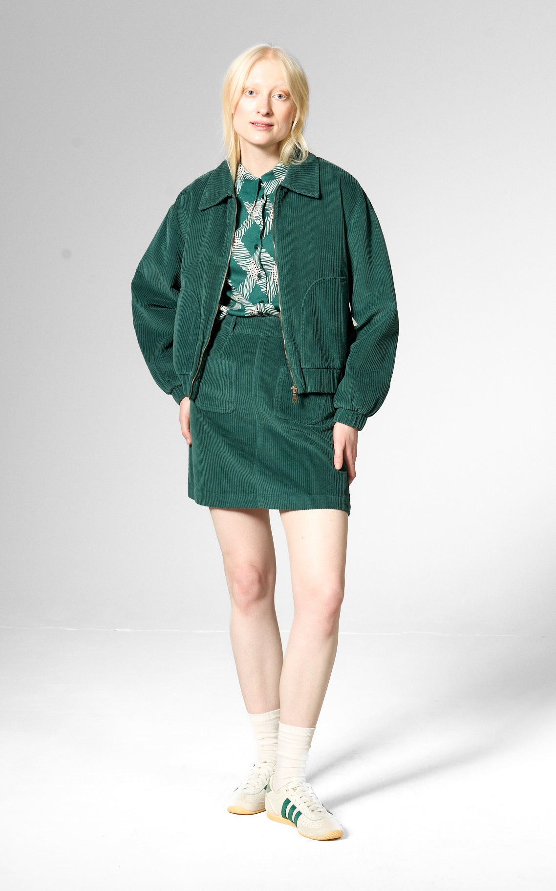 Mademoiselle YéYé - Rib N Roll Jacket Botanical Green