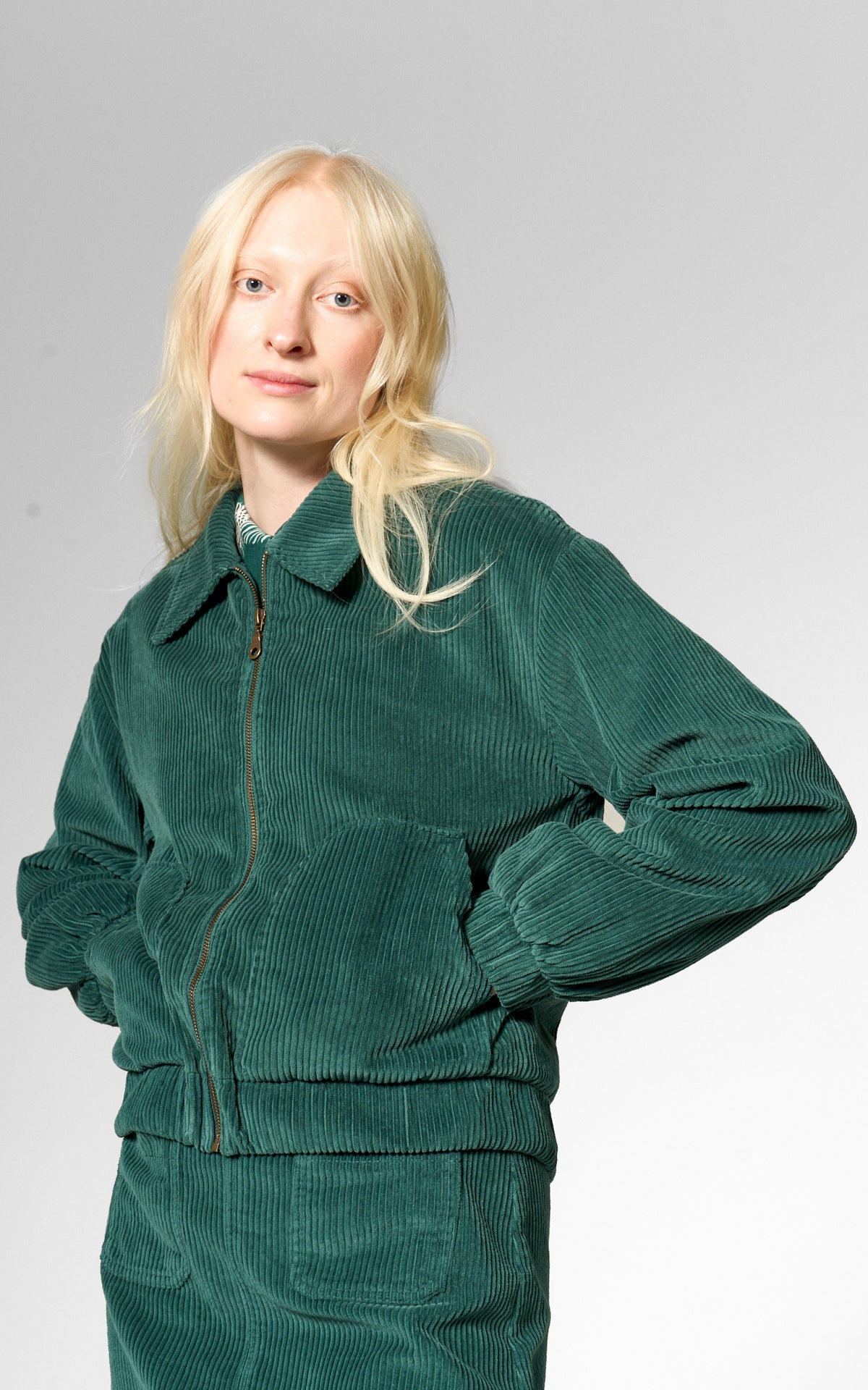 Mademoiselle YéYé - Rib N Roll Jacket Botanical Green