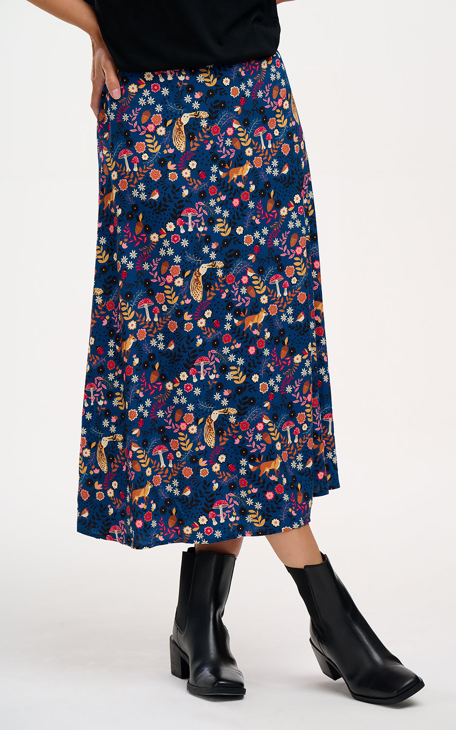 Sugarhill Brighton - Zora Skirt Navy Midnight Woodland