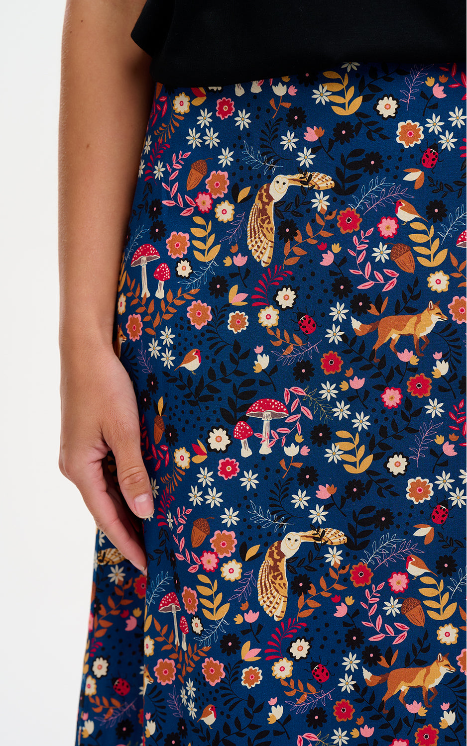 Sugarhill Brighton - Zora Skirt Navy Midnight Woodland