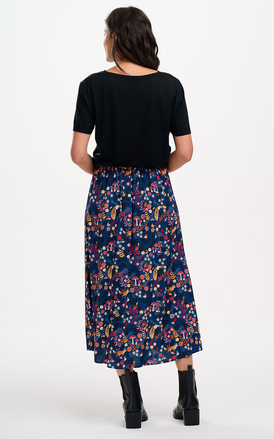 Sugarhill Brighton - Zora Skirt Navy Midnight Woodland