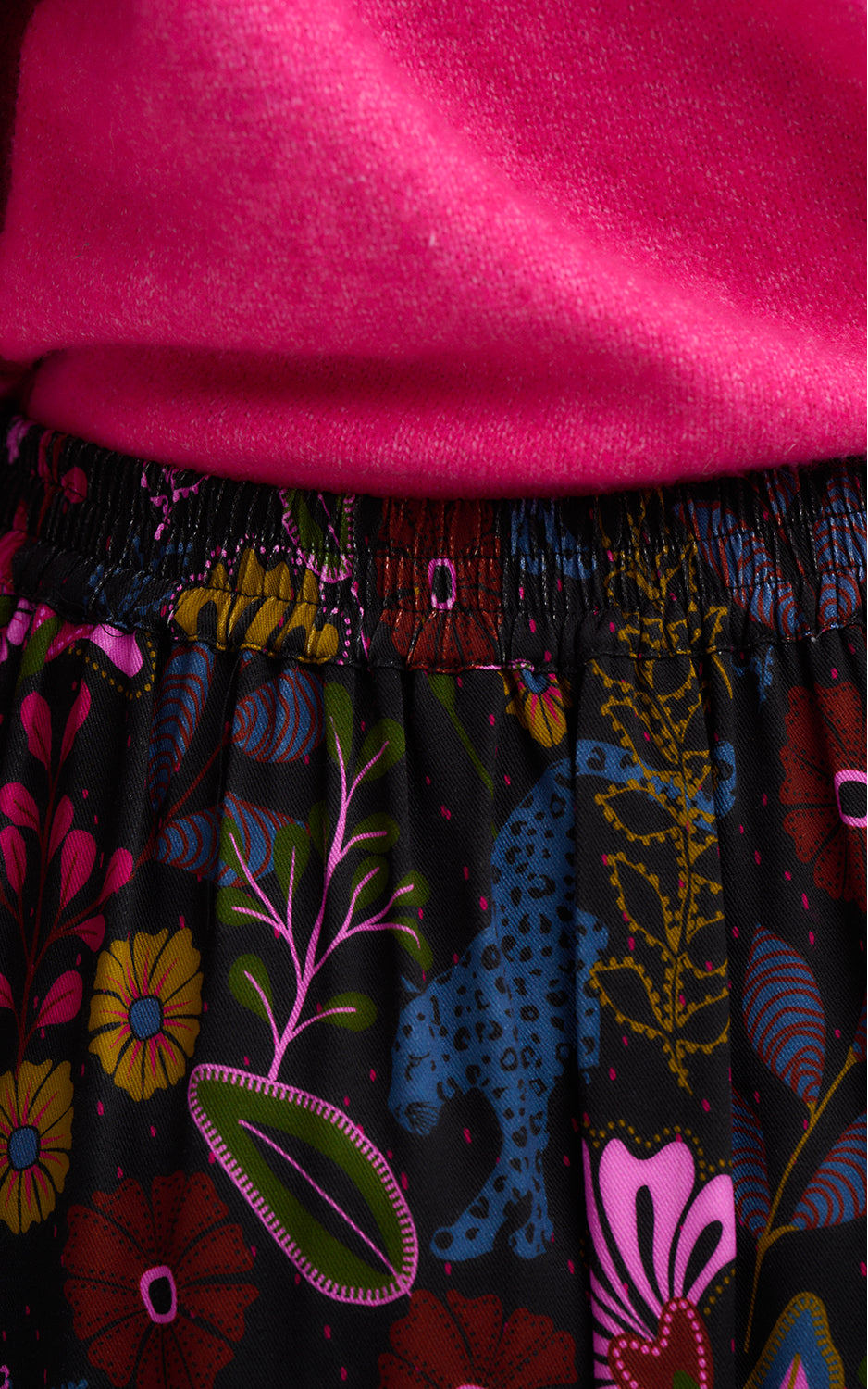 Sugarhill Brighton - Zora Skirt Black Jungle Panther