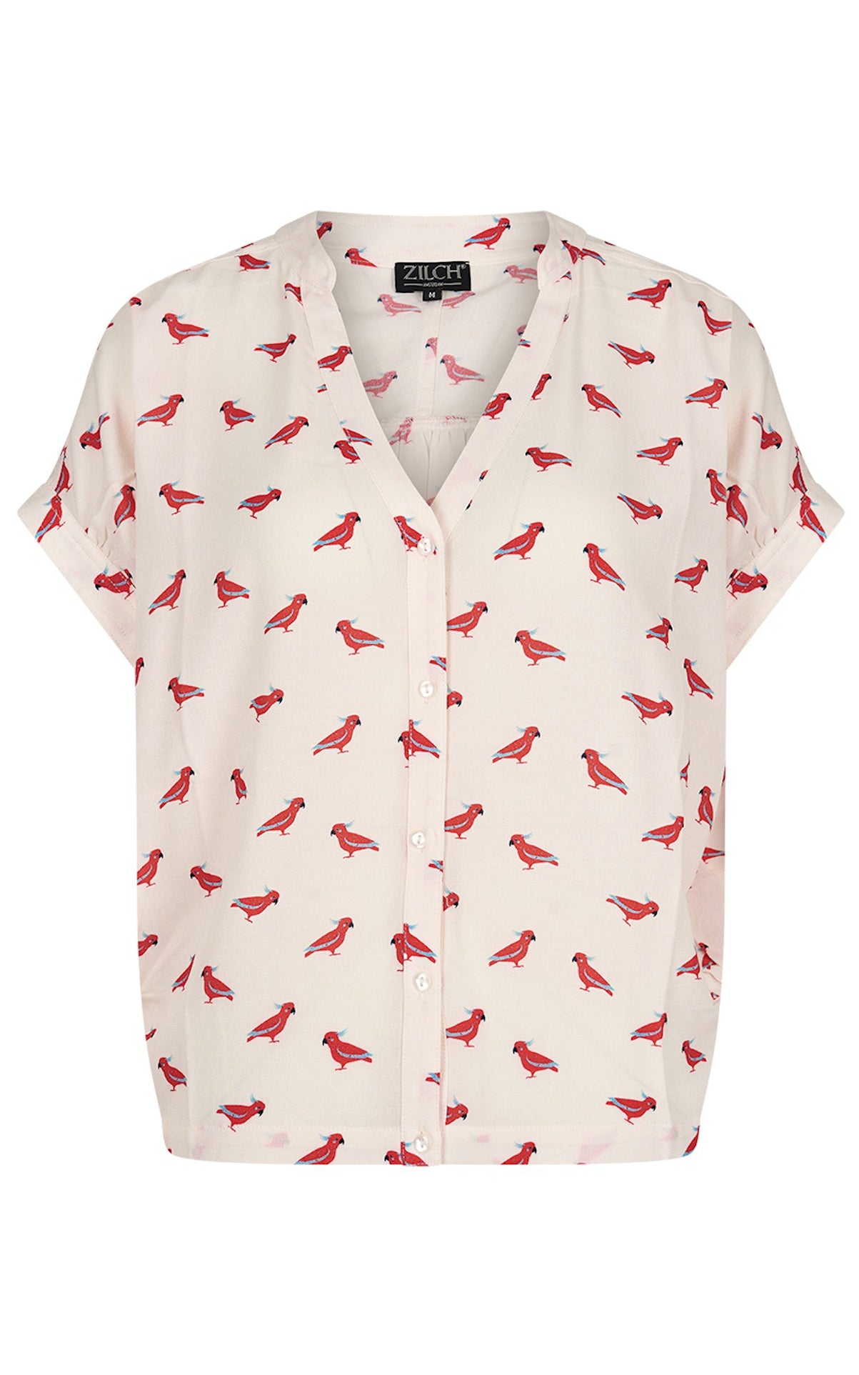 Blouse Wide Parrot Off White