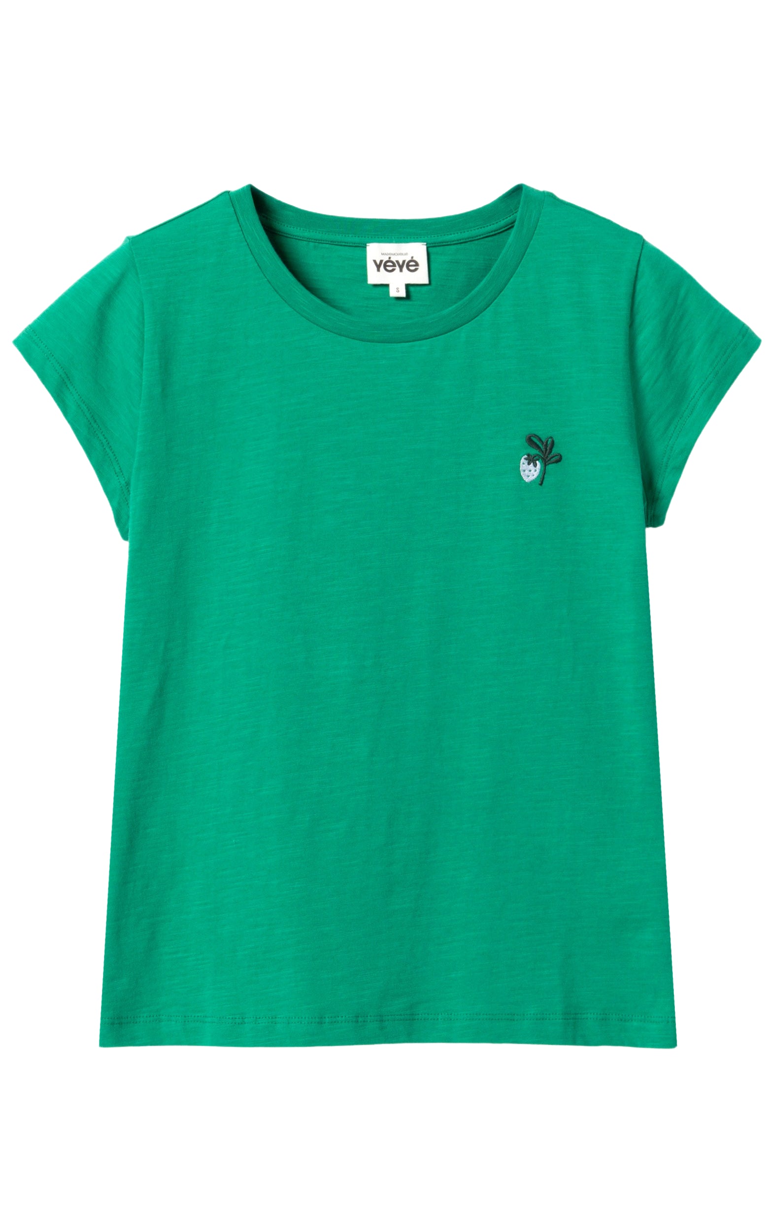 Mademoiselle YéYé - Strawberry T-shirt Pepper Green