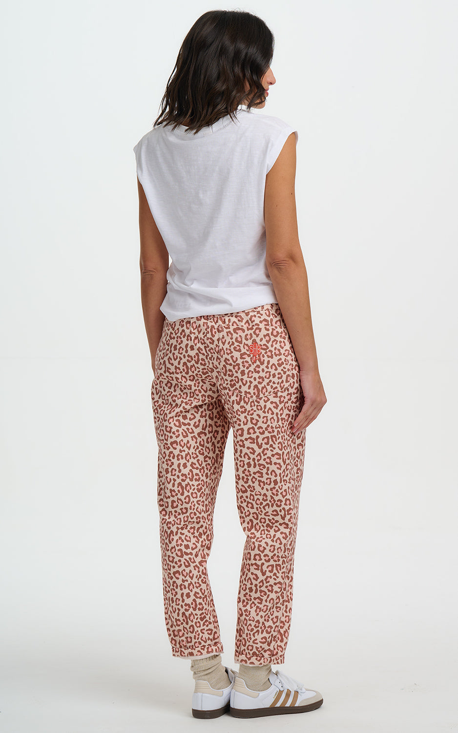 Sugarhill Brighton - Rowan Trousers Stone Classic Leopard