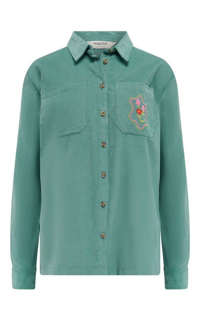 Sugarhill Brighton - Karina Overshirt Teal Cord
